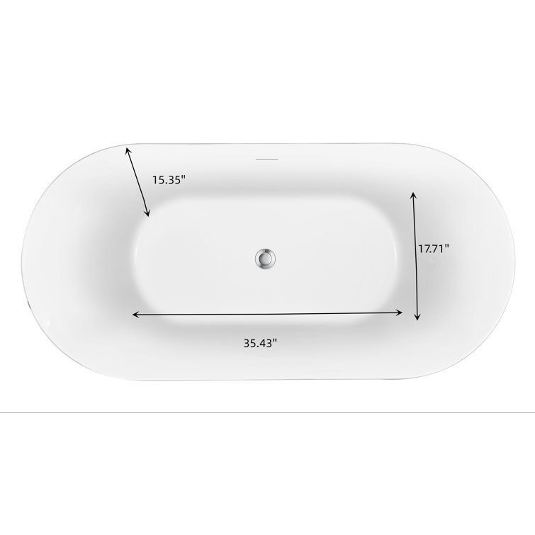 TONWIN x Freestanding Acrylic Bathtub Wayfair Canada